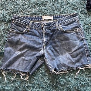 Cut off denim shorts